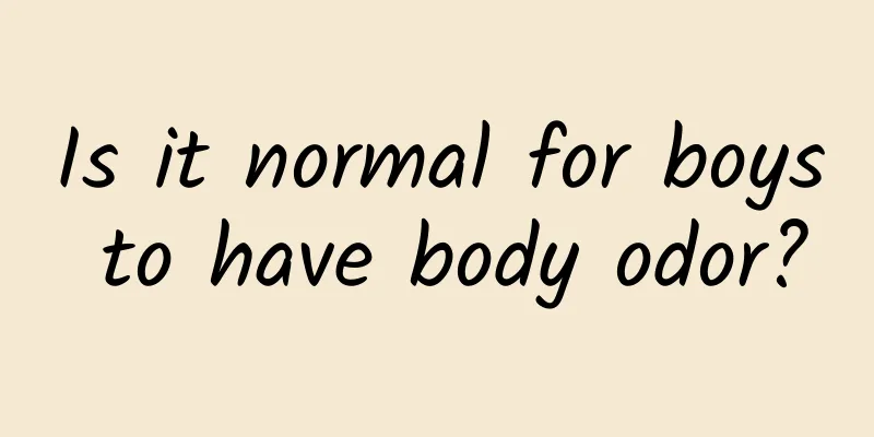 Is it normal for boys to have body odor?