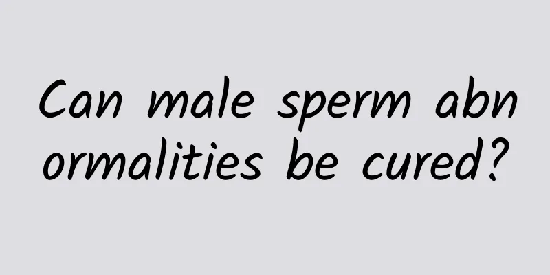 Can male sperm abnormalities be cured?