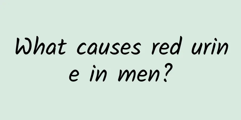 What causes red urine in men?