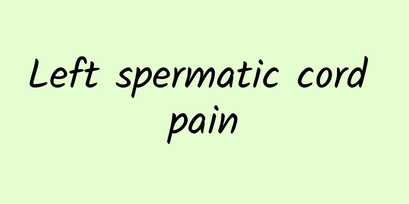 Left spermatic cord pain