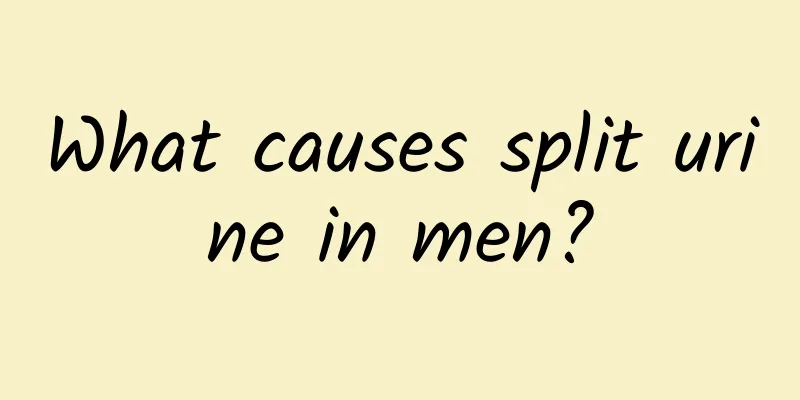 What causes split urine in men?