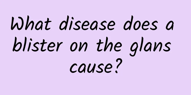 What disease does a blister on the glans cause?