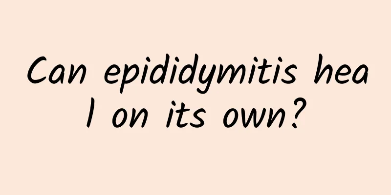 Can epididymitis heal on its own?