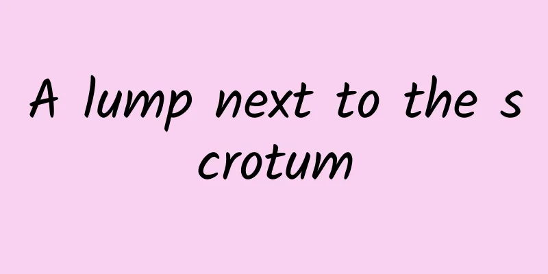 A lump next to the scrotum