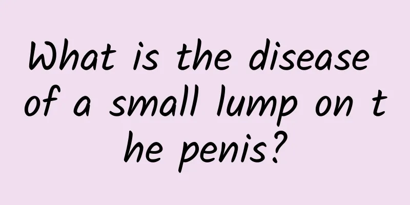What is the disease of a small lump on the penis?