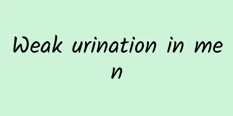 Weak urination in men