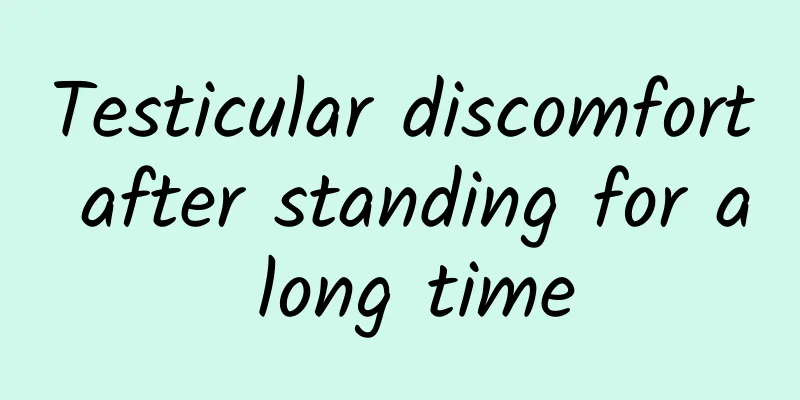Testicular discomfort after standing for a long time