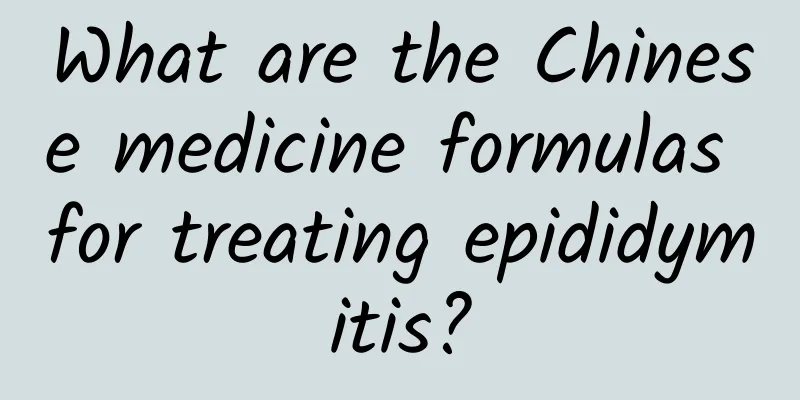 What are the Chinese medicine formulas for treating epididymitis?