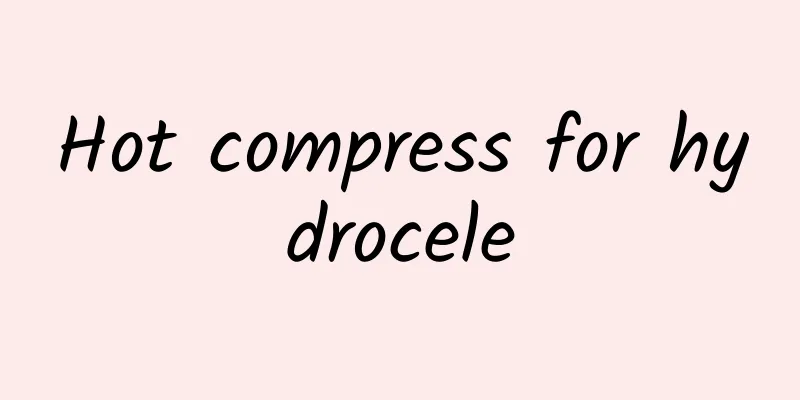 Hot compress for hydrocele