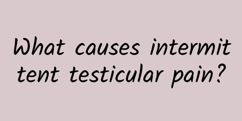 What causes intermittent testicular pain?