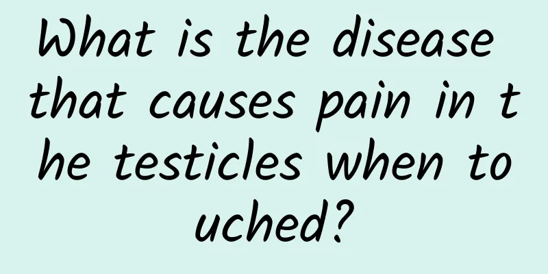 What is the disease that causes pain in the testicles when touched?