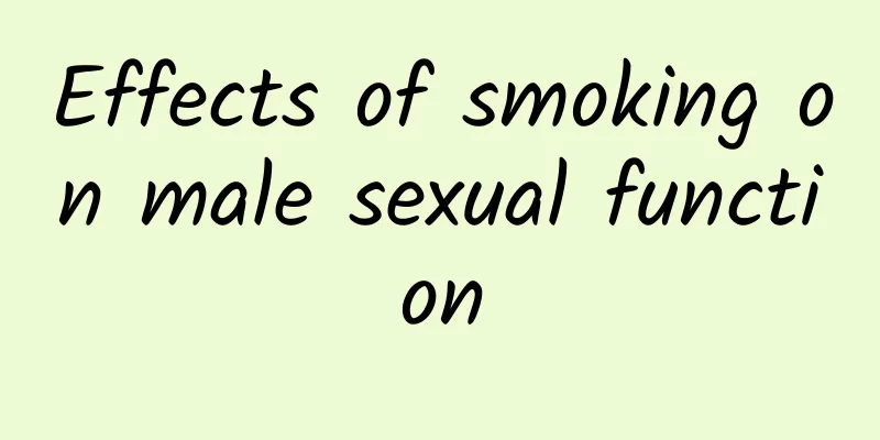 Effects of smoking on male sexual function