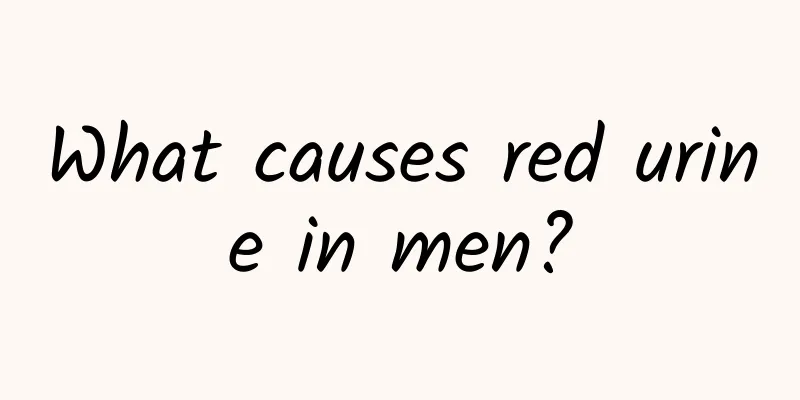 What causes red urine in men?