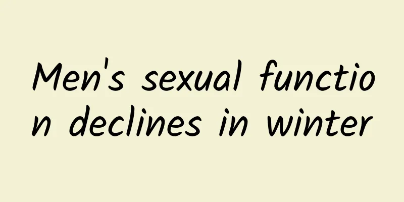 Men's sexual function declines in winter
