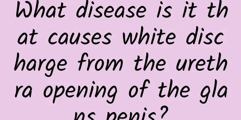 What disease is it that causes white discharge from the urethra opening of the glans penis?