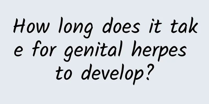 How long does it take for genital herpes to develop?