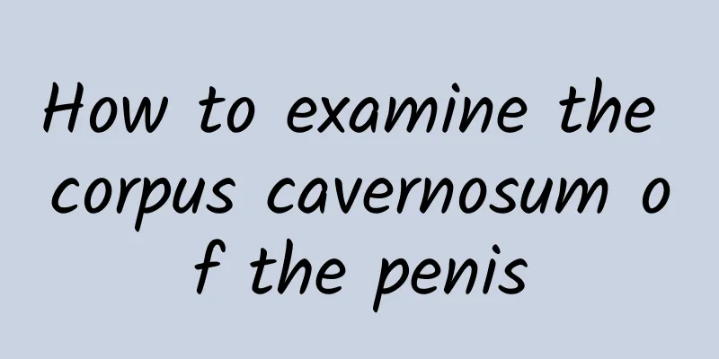 How to examine the corpus cavernosum of the penis