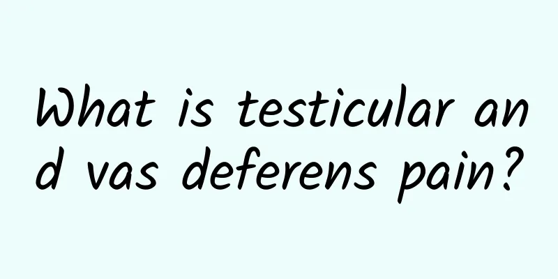 What is testicular and vas deferens pain?