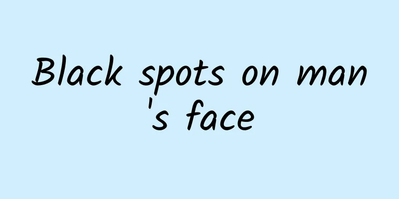 Black spots on man's face