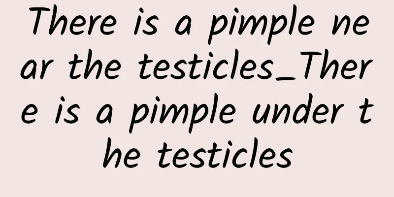 There is a pimple near the testicles_There is a pimple under the testicles
