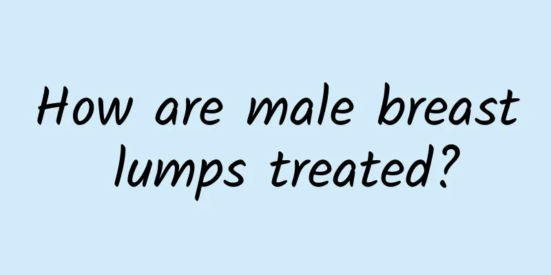 How are male breast lumps treated?