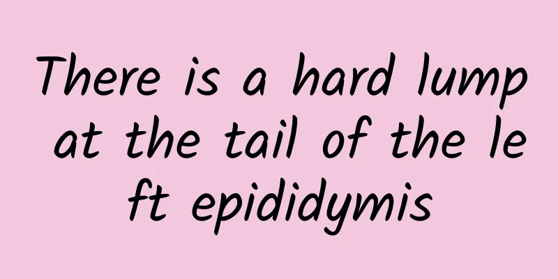 There is a hard lump at the tail of the left epididymis