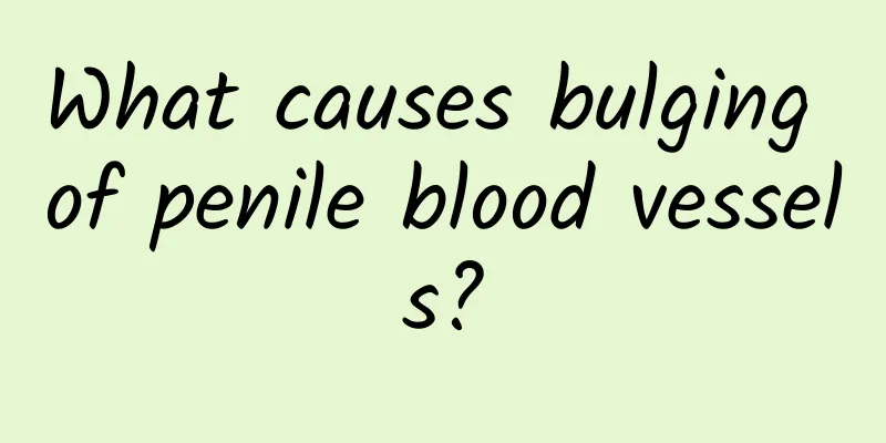 What causes bulging of penile blood vessels?