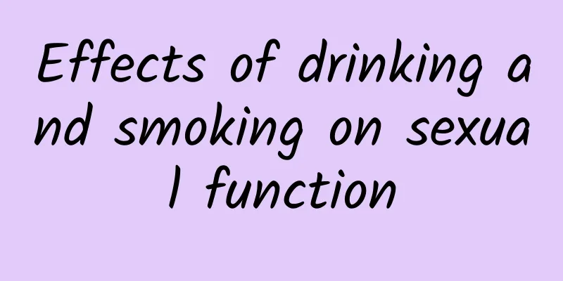 Effects of drinking and smoking on sexual function