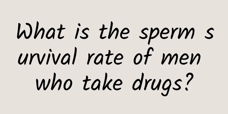 What is the sperm survival rate of men who take drugs?