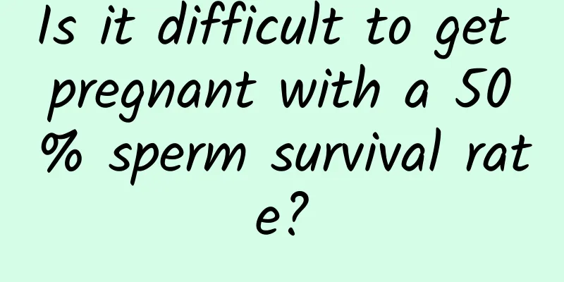 Is it difficult to get pregnant with a 50% sperm survival rate?