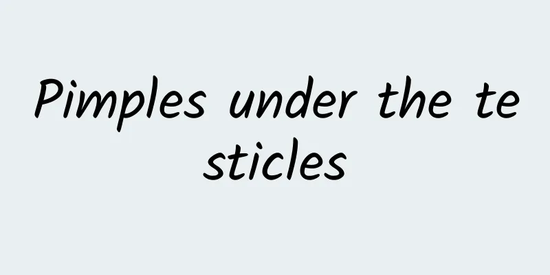 Pimples under the testicles