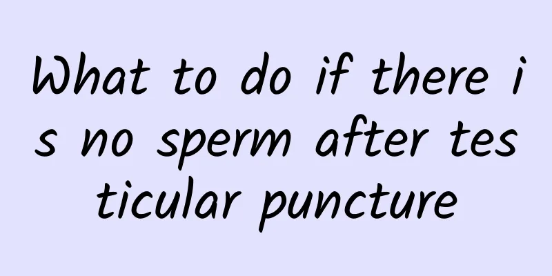 What to do if there is no sperm after testicular puncture