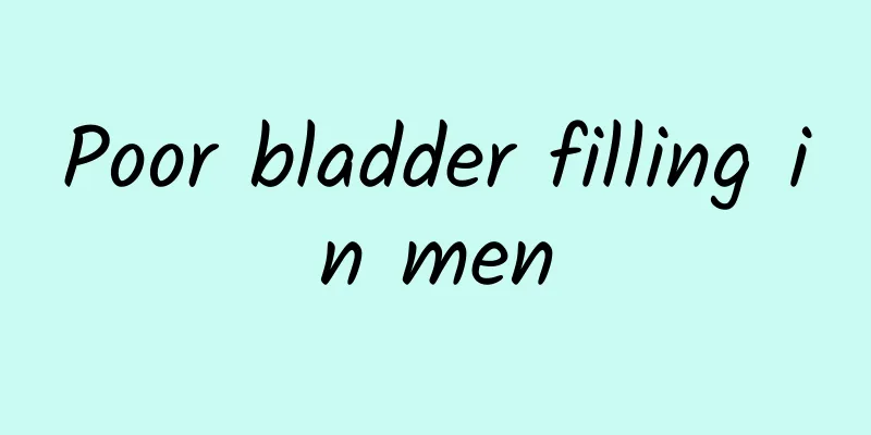 Poor bladder filling in men