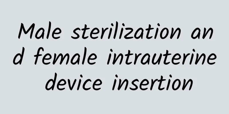 Male sterilization and female intrauterine device insertion