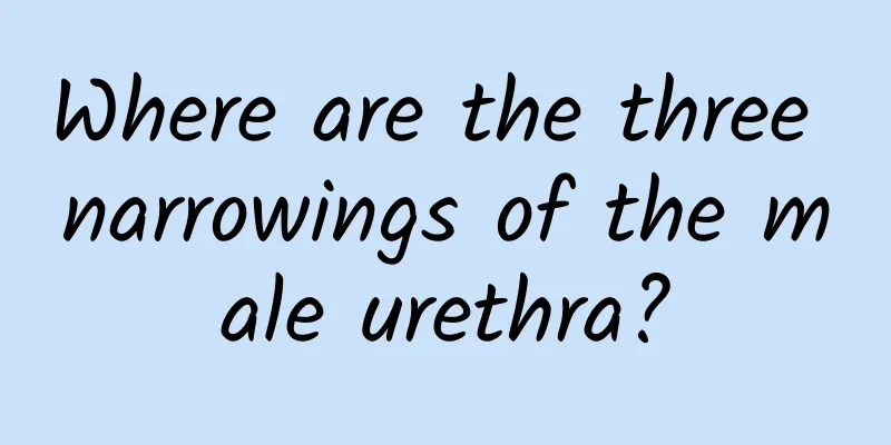 Where are the three narrowings of the male urethra?
