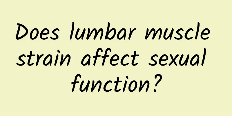 Does lumbar muscle strain affect sexual function?
