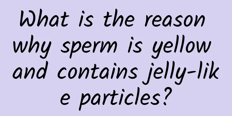 What is the reason why sperm is yellow and contains jelly-like particles?
