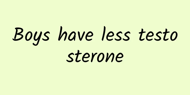 Boys have less testosterone