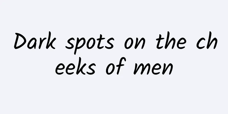 Dark spots on the cheeks of men
