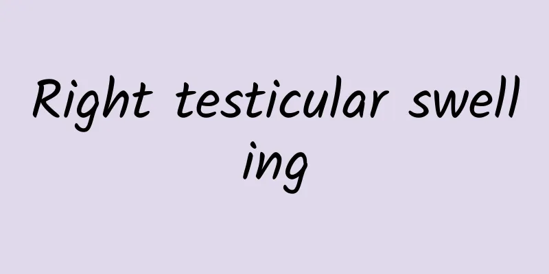 Right testicular swelling