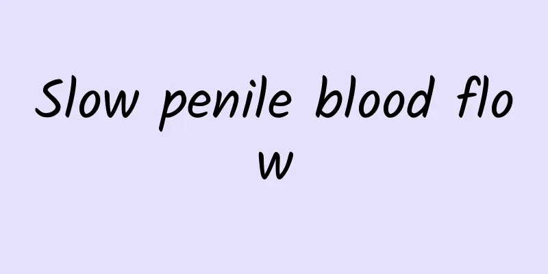 Slow penile blood flow