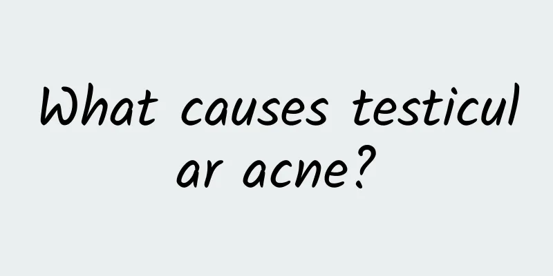 What causes testicular acne?