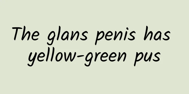 ​The glans penis has yellow-green pus
