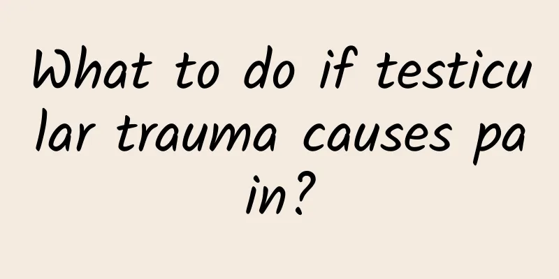 What to do if testicular trauma causes pain?