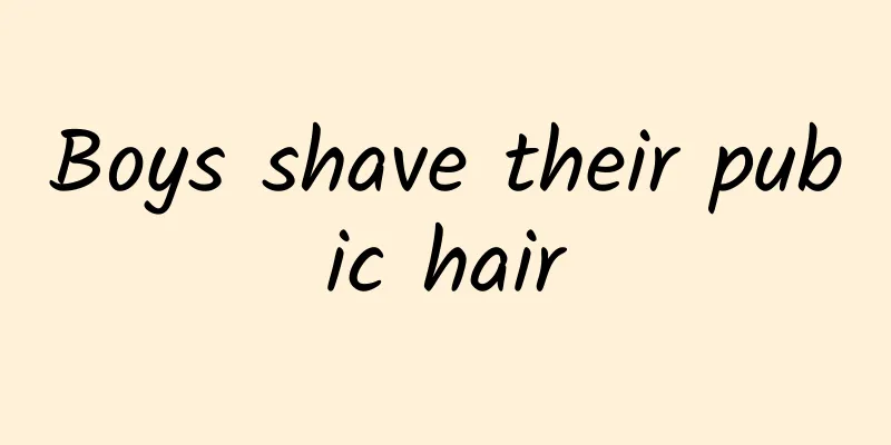 Boys shave their pubic hair
