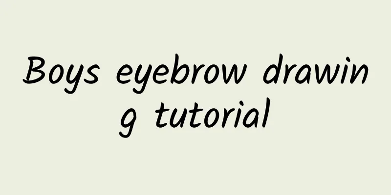 Boys eyebrow drawing tutorial