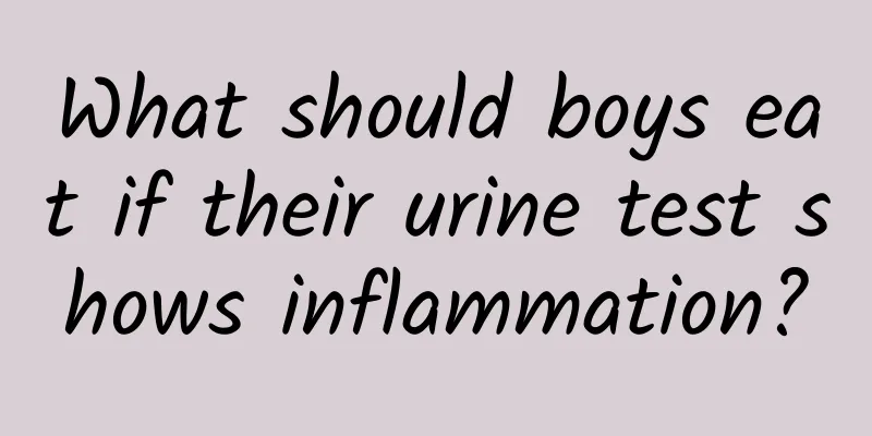 What should boys eat if their urine test shows inflammation?
