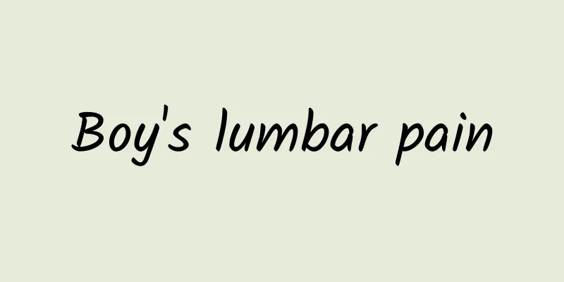 Boy's lumbar pain