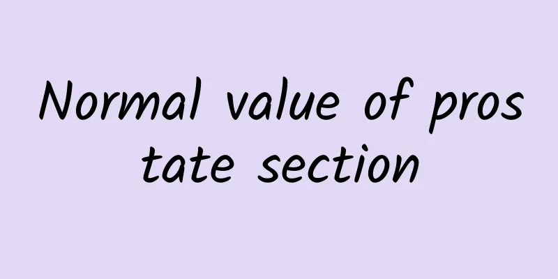 Normal value of prostate section