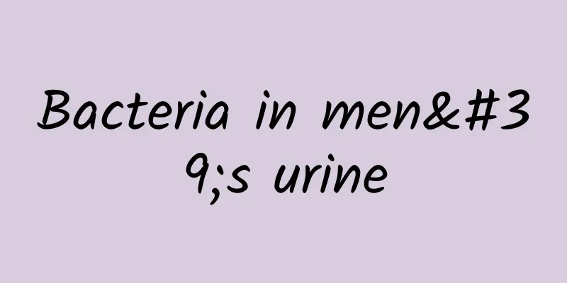 Bacteria in men's urine